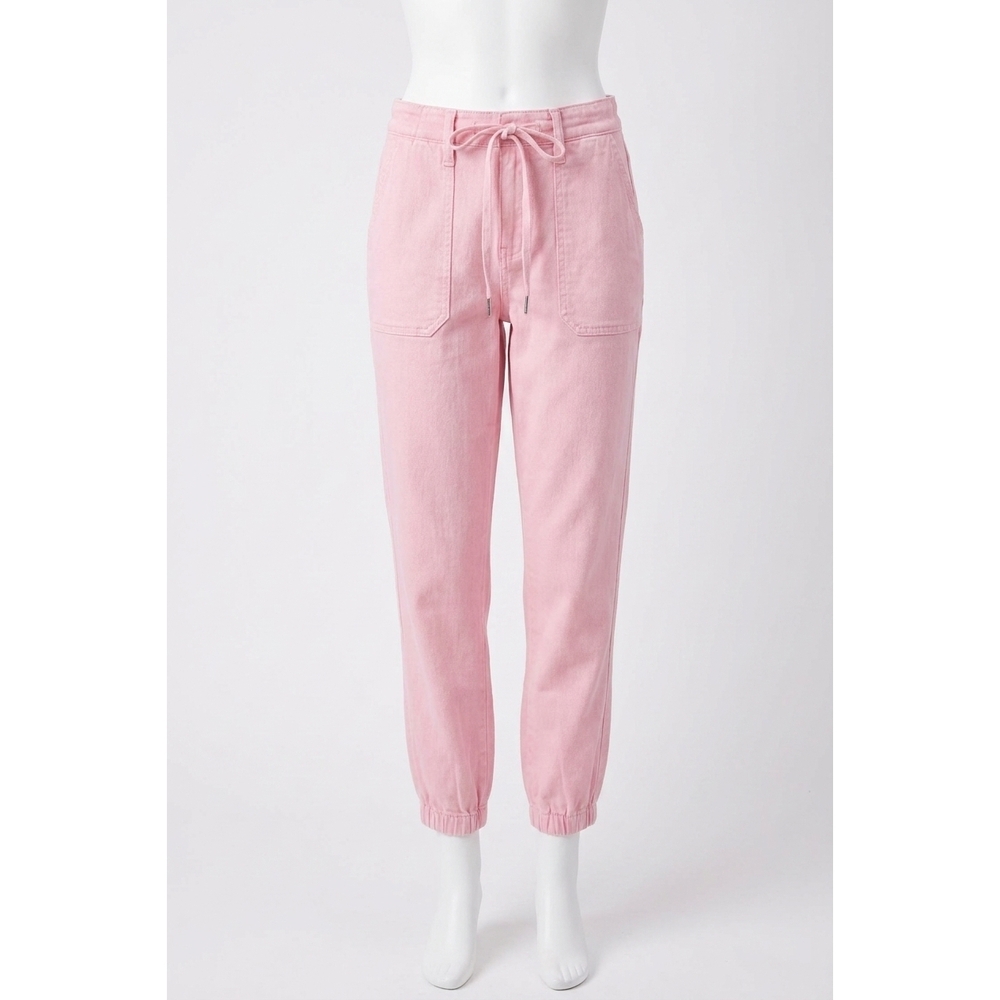 NEW JUDY BLUE high rise garment dyed denim jogger in pink